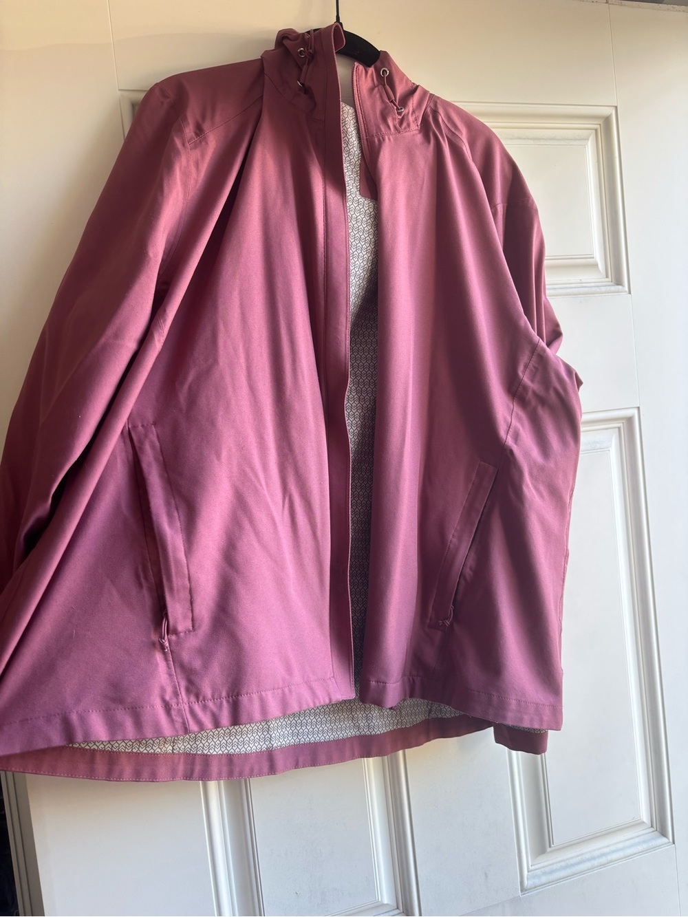 Women's Lightweight Hooded Jacket - Dusty Rose